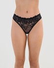 Bendon All Lacey Thong, Black, XS-2XL product photo