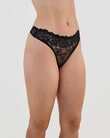 Bendon All Lacey Thong, Black, XS-2XL product photo View 03 S