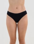 Bendon Stretch Cotton Bikini Brief, Black, XS-2XL product photo