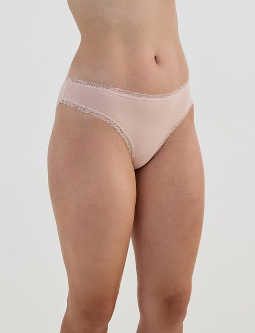 Bendon Stretch Cotton Bikini Brief, Latte, XS-2XL product photo View 03 L