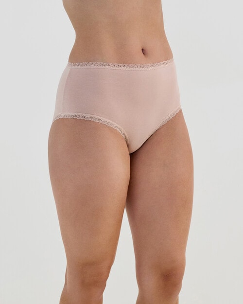 Bendon Stretch Cotton Full Brief, Latte, S-2XL product photo View 03 L