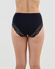 Bendon Cotton And Lace Full Brief, Black, S-2XL product photo View 02 S