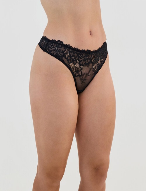 Bendon All Lacey Thong, Black, XS-2XL product photo View 03 L