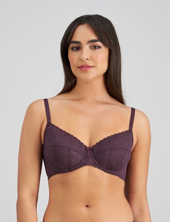 Bendon Hazel Underwire Bra, Plum Perfect, D-G product photo