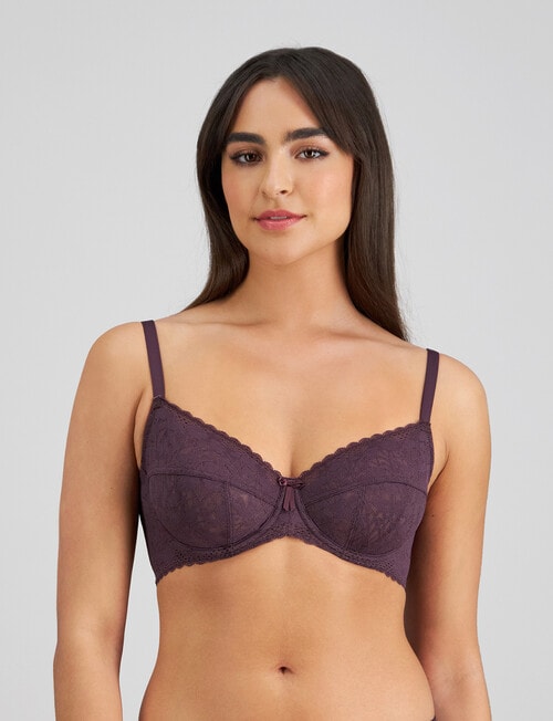 Bendon Hazel Underwire Bra, Plum Perfect, D-G product photo