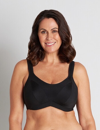 Bendon Power Underwire Sports Bra, Black product photo