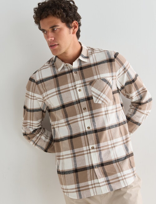 Tarnish Check Shirt, White product photo