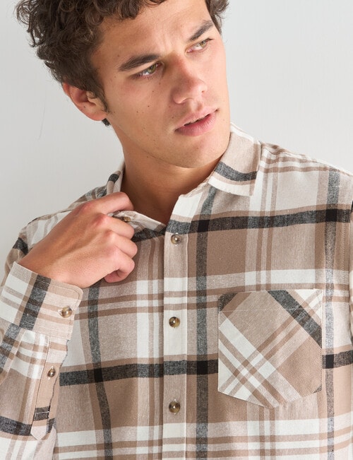 Tarnish Check Shirt, White product photo View 04 L