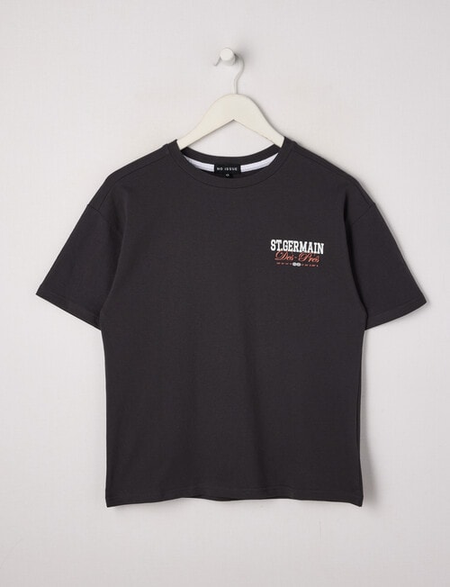 No Issue St Germain Short Sleeve Box Tee, Charcoal product photo