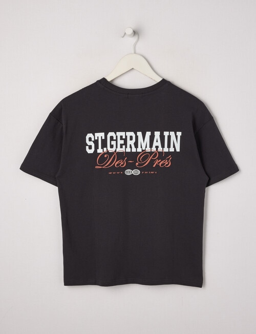 No Issue St Germain Short Sleeve Box Tee, Charcoal product photo View 02 L