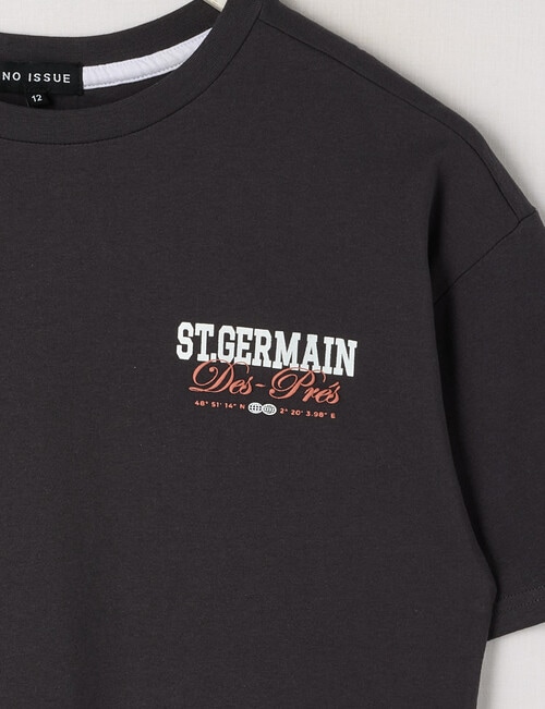 No Issue St Germain Short Sleeve Box Tee, Charcoal product photo View 03 L