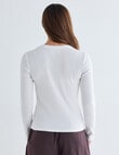 Mineral Hazel Rib Crew Long Sleeve, Ivory product photo View 02 S