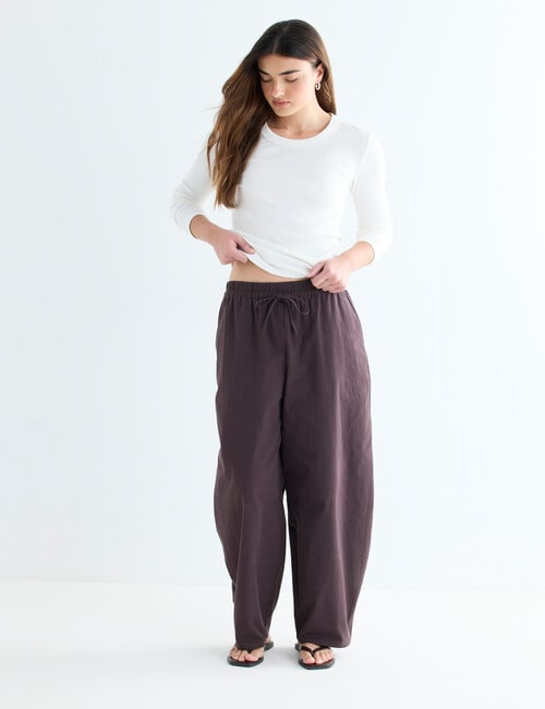 Mineral Hazel Rib Crew Long Sleeve, Ivory product photo View 03 L