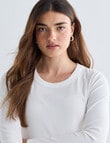 Mineral Hazel Rib Crew Long Sleeve, Ivory product photo View 04 S