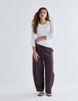 Mineral Hazel Rib Crew Long Sleeve, Ivory product photo View 06 S