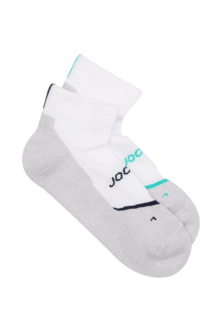 Jockey Performance Quarter Crew Sock, 2-Pack, White with Muri Beach & Deepest Navy product photo