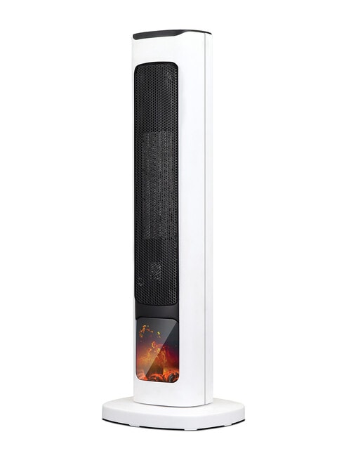 Sheffield Ceramic Tower Heater with Flame, White, PLA1945 product photo
