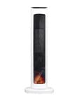 Sheffield Ceramic Tower Heater with Flame, White, PLA1945 product photo View 02 S