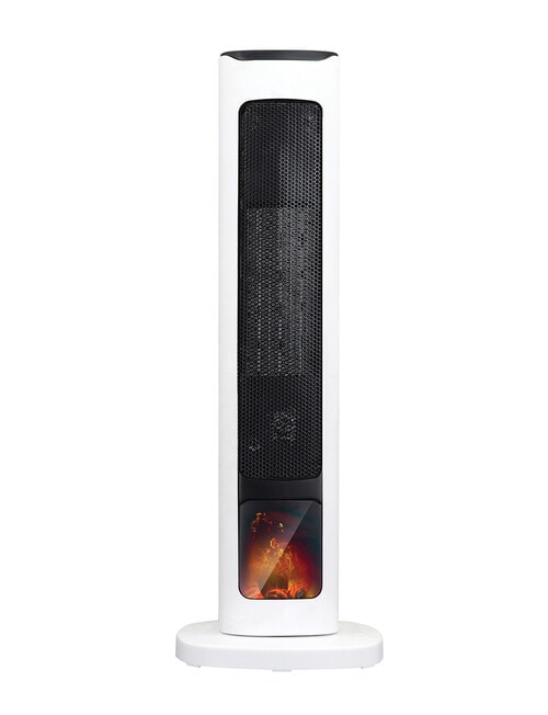 Sheffield Ceramic Tower Heater with Flame, White, PLA1945 product photo View 02 L