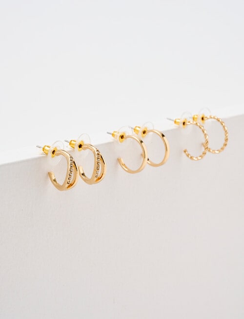 Earsense Split, Plain & Rope Trio, Gold Tone product photo