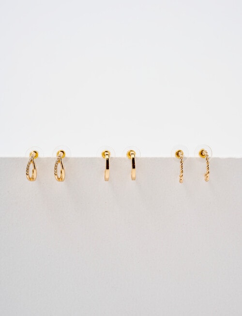 Earsense Split, Plain & Rope Trio, Gold Tone product photo View 02 L