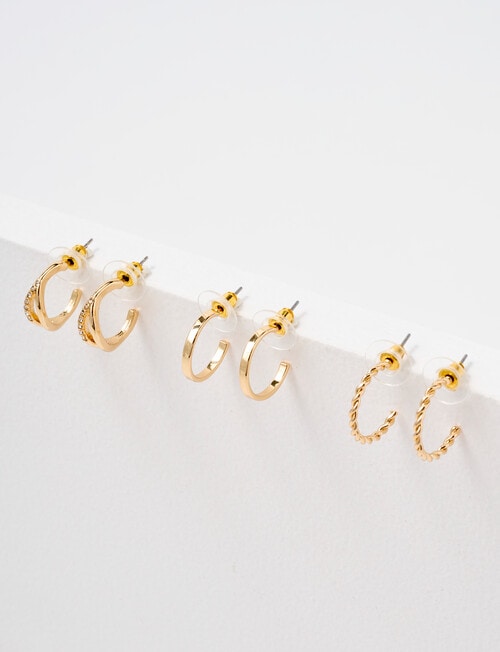 Earsense Split, Plain & Rope Trio, Gold Tone product photo View 03 L
