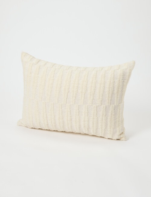 M&Co Patron Woven Cushion, Pearl product photo View 02 L