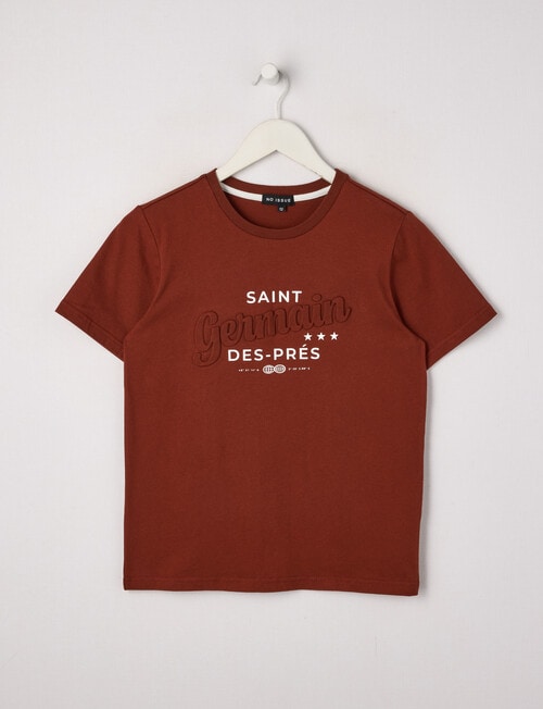 No Issue St Germain Deboss Short Sleeve Tee, Brick product photo