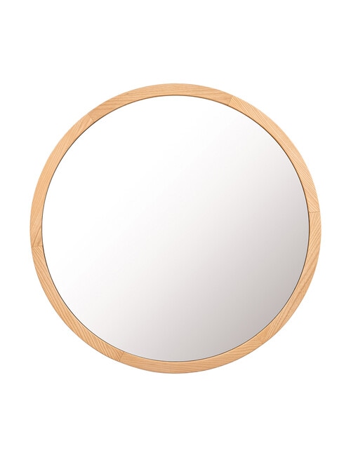 M&Co Turner Wall Round Mirror, Natural product photo View 02 L