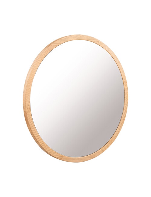 M&Co Turner Wall Round Mirror, Natural product photo View 03 L