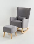 Babyhood Venice Rocking Chair, Steel Grey product photo