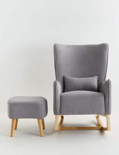 Babyhood Venice Rocking Chair, Steel Grey product photo View 05 L