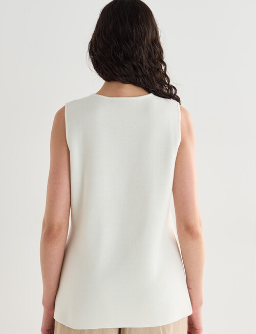State of play Dahlia Knit Waistcoat, Ivory product photo View 02 L