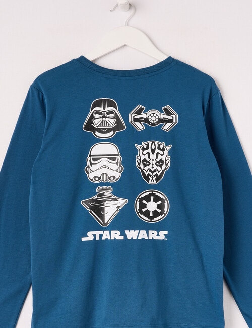 Licensed Star Wars Iconic Darkside PJ Set, Blue, 8-16 product photo View 02 L