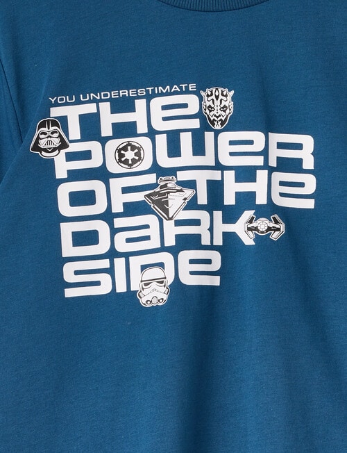 Licensed Star Wars Iconic Darkside PJ Set, Blue, 8-16 product photo View 03 L