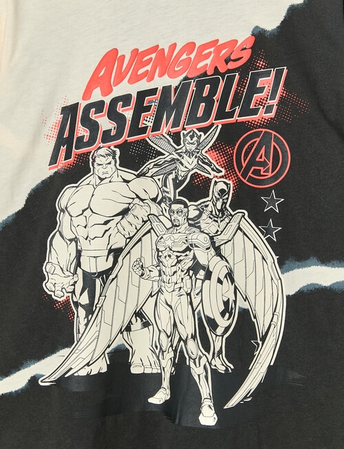 Licensed Marvel Avengers Assemble PJ Set, Charcoal, 8-16 product photo View 02 L