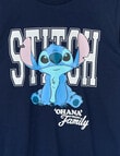 Licensed Ohana PJ Set, Navy, 8-14 product photo View 02 S