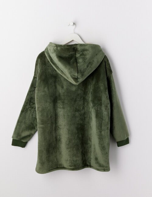 Sleep Squad Whatever Vibes Oversized Hoodie, Khaki, 8-16 product photo View 02 L