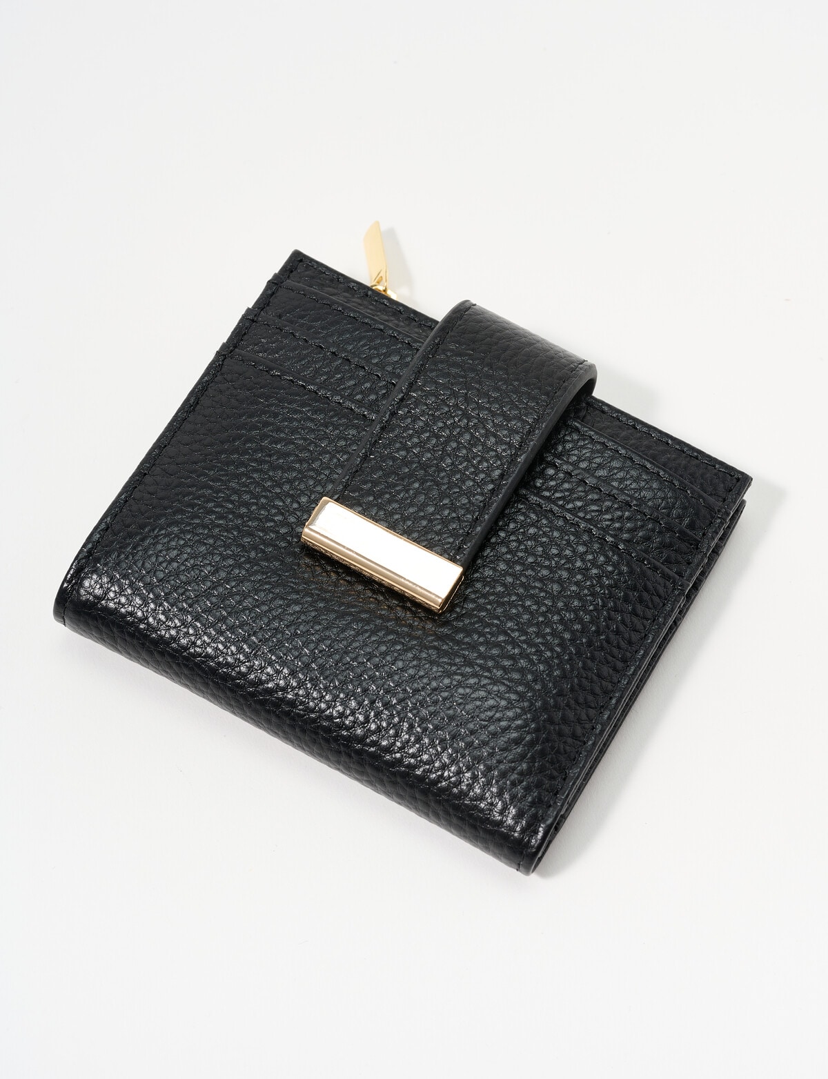 Boston + Bailey Leather Tab Medium Wallet, Black - Wallets