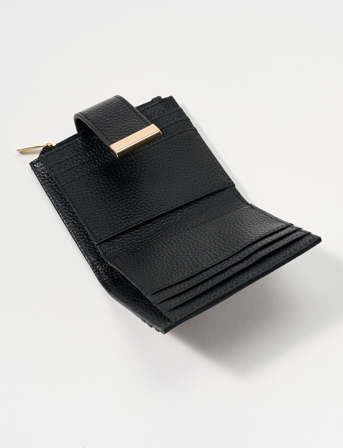 Boston + Bailey Leather Tab Medium Wallet, Black - Wallets