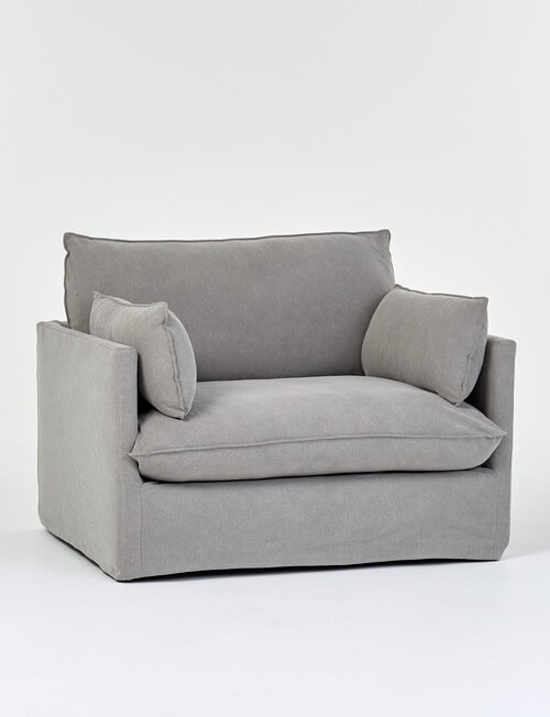 LUCA Furniture Orlando Fabric Chair, Grey product photo View 03 L