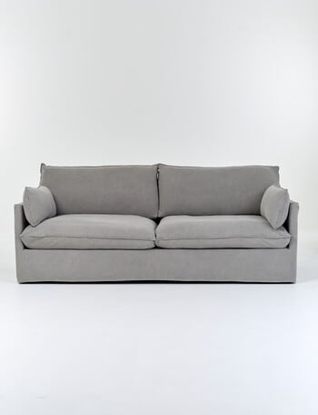 LUCA Furniture Orlando Fabric 3 Seater Sofa, Grey product photo