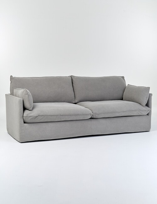 LUCA Furniture Orlando Fabric 3 Seater Sofa, Grey product photo View 03 L