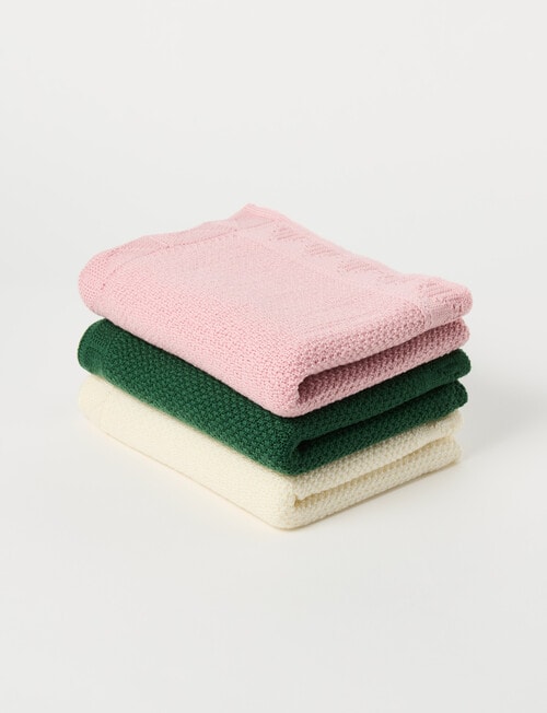 Milly & Milo Merino Bassinet Knit Blanket, Cream product photo View 02 L