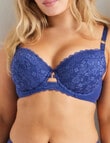 Perfects Be Free Lace Balconette Bra, Deep Cobalt, D-E product photo View 03 S