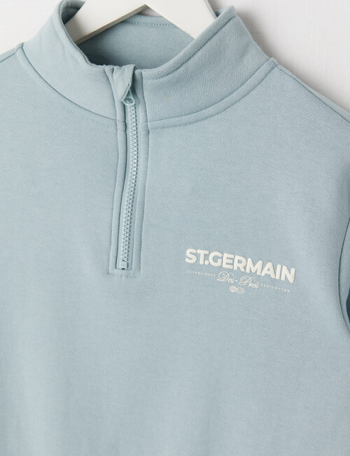 No Issue 1/4 Zip Crew Sweatshirt, Blue product photo View 02 L