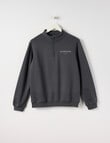 No Issue 1/4 Zip Crew Sweat, Smoke product photo