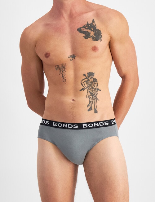 Bonds Hipster Brief, 4-Pack, Steel Away, Seal Rocks, Jeanious & Nu Black product photo View 04 L