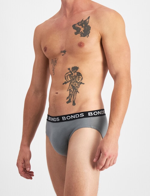 Bonds Hipster Brief, 4-Pack, Steel Away, Seal Rocks, Jeanious & Nu Black product photo View 05 L