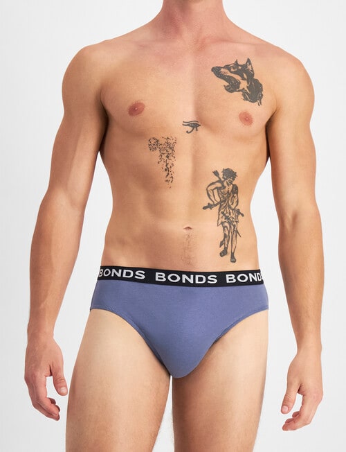 Bonds Hipster Brief, 4-Pack, Steel Away, Seal Rocks, Jeanious & Nu Black product photo View 07 L